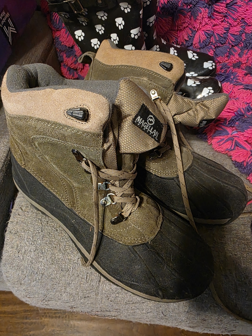 Magellan Outdoors Brown/Tan Insulated Duck Boots
